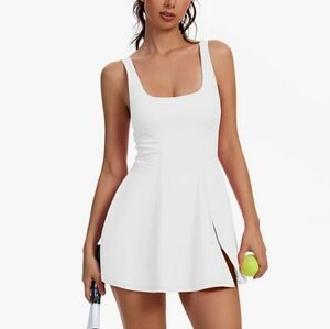 Cecinlyn Womens Tennis Dress Built in Shorts Athletic Dress with Pockets